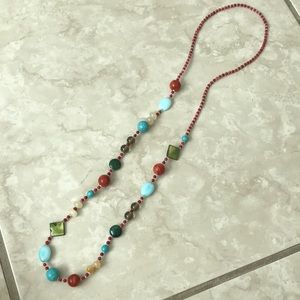 2/$10Long necklace Genuine Stones made in Thailand